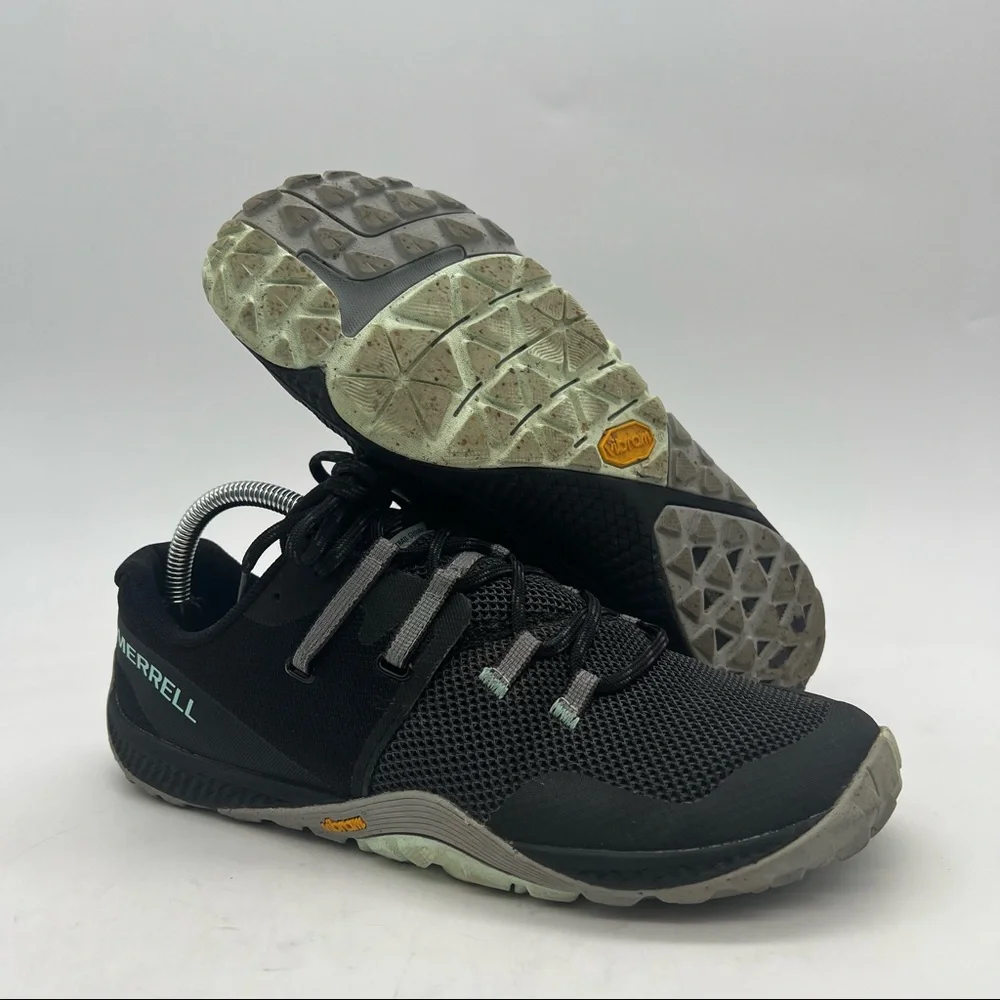 Merrell Trail Glove 6 Women’s Size 10 Black Gray Barefoot Running Shoes J135384.